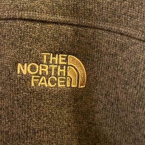 The North Face - Brown half zip fleece. Size Large